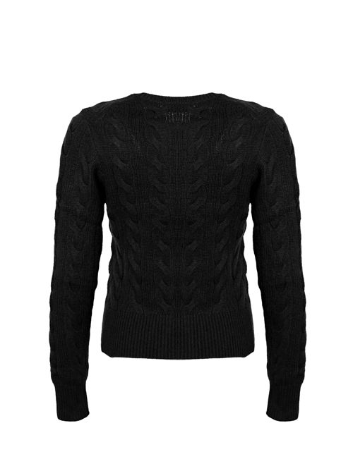 Cardigan a trecce in lana e cashmere Black POLO RALPH LAUREN | 211972104005